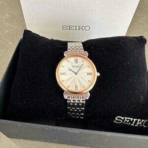 Seiko Women's Two-Tone Silver and Rose Gold Watch